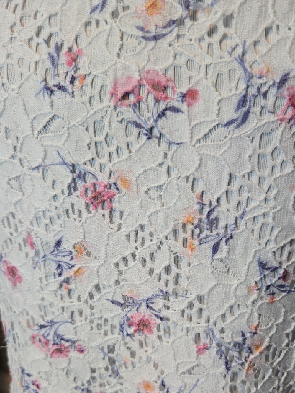 Nwt Lace Cottagecore Floral Flared Tank Top Size Large - Picture 4 of 11